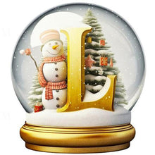 Load image into Gallery viewer, Christmas Crystal Ball Letter-Full Round Diamond Painting-30x30cm
