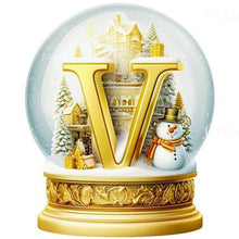 Load image into Gallery viewer, Christmas Crystal Ball Letter-Full Round Diamond Painting-30x30cm