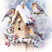 Load image into Gallery viewer, Christmas Bird-Full Round Diamond Painting-30x30cm