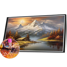 Load image into Gallery viewer, Snow Mountain Woods-Full Round Diamond Painting-40x30cm