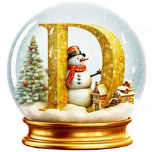 Load image into Gallery viewer, Christmas Crystal Ball Letter-Full Round Diamond Painting-30x30cm