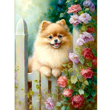Load image into Gallery viewer, Dog-Full Round Diamond Painting-30x40cm