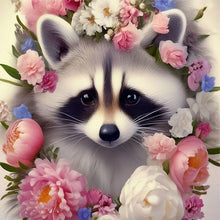 Load image into Gallery viewer, Animal Flower-Full Round Diamond Painting-30x30cm