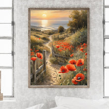 Load image into Gallery viewer, Path Among Flowers-Full Round Diamond Painting-30x40cm