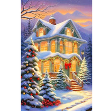 Load image into Gallery viewer, Christmas House-Full Round Diamond Painting-40x60cm-Large Size