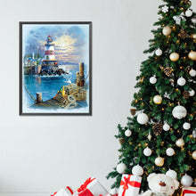 Load image into Gallery viewer, Seaside Lighthouse-Full Round Diamond Painting-30x40cm