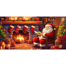 Load image into Gallery viewer, Santa Claus-Full Round Diamond Painting-60x30cm-Large Size