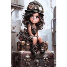 Load image into Gallery viewer, Mechanic Girl-Full Square Diamond Painting-50x70cm-Large Size