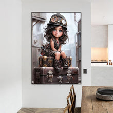 Load image into Gallery viewer, Mechanic Girl-Full Square Diamond Painting-50x70cm-Large Size