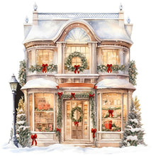Load image into Gallery viewer, Christmas House-Full Round Diamond Painting-30x30cm