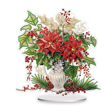 Load image into Gallery viewer, Christmas Flower-Single Side Drill-Diamond Desktop Ornament