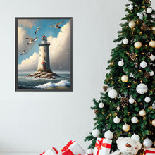 Load image into Gallery viewer, Seaside Lighthouse-Full Round Diamond Painting-30x40cm