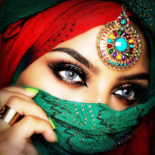 Load image into Gallery viewer, Veiled Girl-Full Round Diamond Painting-30x30cm