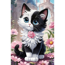 Load image into Gallery viewer, Cat-Full Round Diamond Painting-40x60cm-Large Size