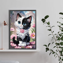 Load image into Gallery viewer, Cat-Full Round Diamond Painting-40x60cm-Large Size