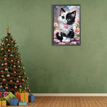 Load image into Gallery viewer, Cat-Full Round Diamond Painting-40x60cm-Large Size