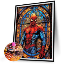 Load image into Gallery viewer, Stained Glass Spiderman-Full Round Diamond Painting-30x40cm