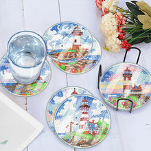 Load image into Gallery viewer, 6Pcs/Set-Lighthouse-Acrylic Waterproof Diamond Coaster