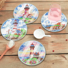 Load image into Gallery viewer, 6Pcs/Set-Lighthouse-Acrylic Waterproof Diamond Coaster