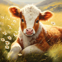 Load image into Gallery viewer, Daisy And Calf-Full Round Diamond Painting-30x30cm