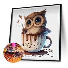 Load image into Gallery viewer, Teacup Owl-Full Round Diamond Painting-30x30cm