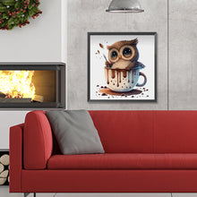 Load image into Gallery viewer, Teacup Owl-Full Round Diamond Painting-30x30cm