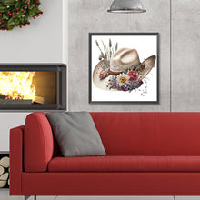 Load image into Gallery viewer, Cowboy Hat-Full Round Diamond Painting-30x30cm