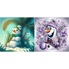Load image into Gallery viewer, Christmas Snowman-Full Round Diamond Painting-30x30cm