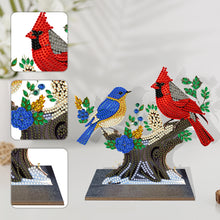 Load image into Gallery viewer, Bird-Single Side Drill-Wooden Diamond Desktop Ornament