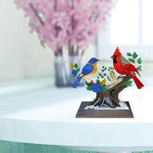 Load image into Gallery viewer, Bird-Single Side Drill-Wooden Diamond Desktop Ornament