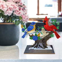Load image into Gallery viewer, Bird-Single Side Drill-Wooden Diamond Desktop Ornament