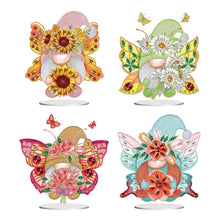 Load image into Gallery viewer, Butterfly Gnome-Single Side Drill-Acrylic Diamond Desktop Ornament