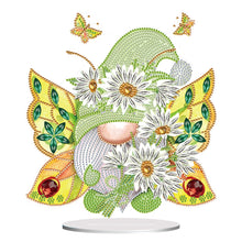 Load image into Gallery viewer, Butterfly Gnome-Single Side Drill-Acrylic Diamond Desktop Ornament
