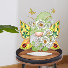 Load image into Gallery viewer, Butterfly Gnome-Single Side Drill-Acrylic Diamond Desktop Ornament