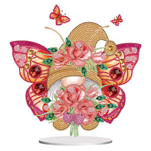 Load image into Gallery viewer, Butterfly Gnome-Single Side Drill-Acrylic Diamond Desktop Ornament