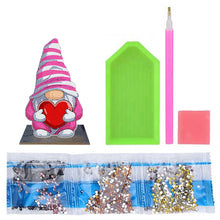 Load image into Gallery viewer, Gnome-Single Side Drill-Wooden Diamond Desktop Ornament