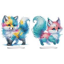 Load image into Gallery viewer, Fox-Single Side Drill-Acrylic Diamond Desktop Ornament
