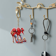 Load image into Gallery viewer, 8Pcs/Set Red High Heels-Double Side Drill-Diamond Keychain
