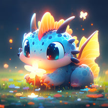 Load image into Gallery viewer, Love Pink Purple Dragon-Full Round Diamond Painting-30x30cm