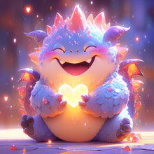 Load image into Gallery viewer, Love Pink Purple Dragon-Full Round Diamond Painting-30x30cm