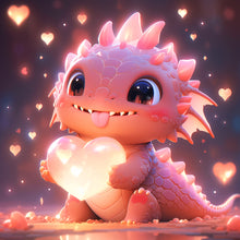 Load image into Gallery viewer, Love Pink Purple Dragon-Full Round Diamond Painting-30x30cm