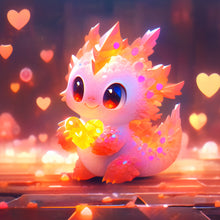 Load image into Gallery viewer, Love Pink Purple Dragon-Full Round Diamond Painting-30x30cm