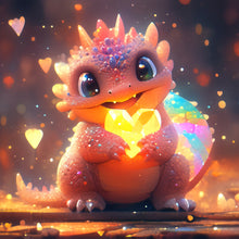 Load image into Gallery viewer, Love Pink Purple Dragon-Full Round Diamond Painting-30x30cm