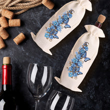 Load image into Gallery viewer, Butterfly/Flower-Burlap Wine Bottle Bags Covers