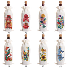 Load image into Gallery viewer, Butterfly/Flower-Burlap Wine Bottle Bags Covers