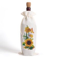 Load image into Gallery viewer, Butterfly/Flower-Burlap Wine Bottle Bags Covers