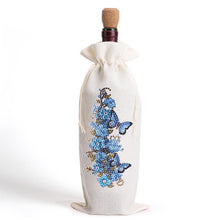 Load image into Gallery viewer, Butterfly/Flower-Burlap Wine Bottle Bags Covers