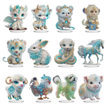Load image into Gallery viewer, Zodiac Signs-Single Side Drill-Diamond Desktop Ornament