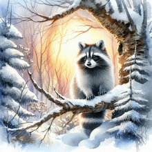 Load image into Gallery viewer, Snow Bunny-Full Round Diamond Painting-30x30cm