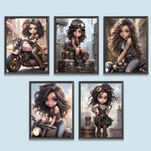 Load image into Gallery viewer, Steampunk Girl-Full Round/Square Diamond Painting-30x40cm/40x50cm/50x70cm